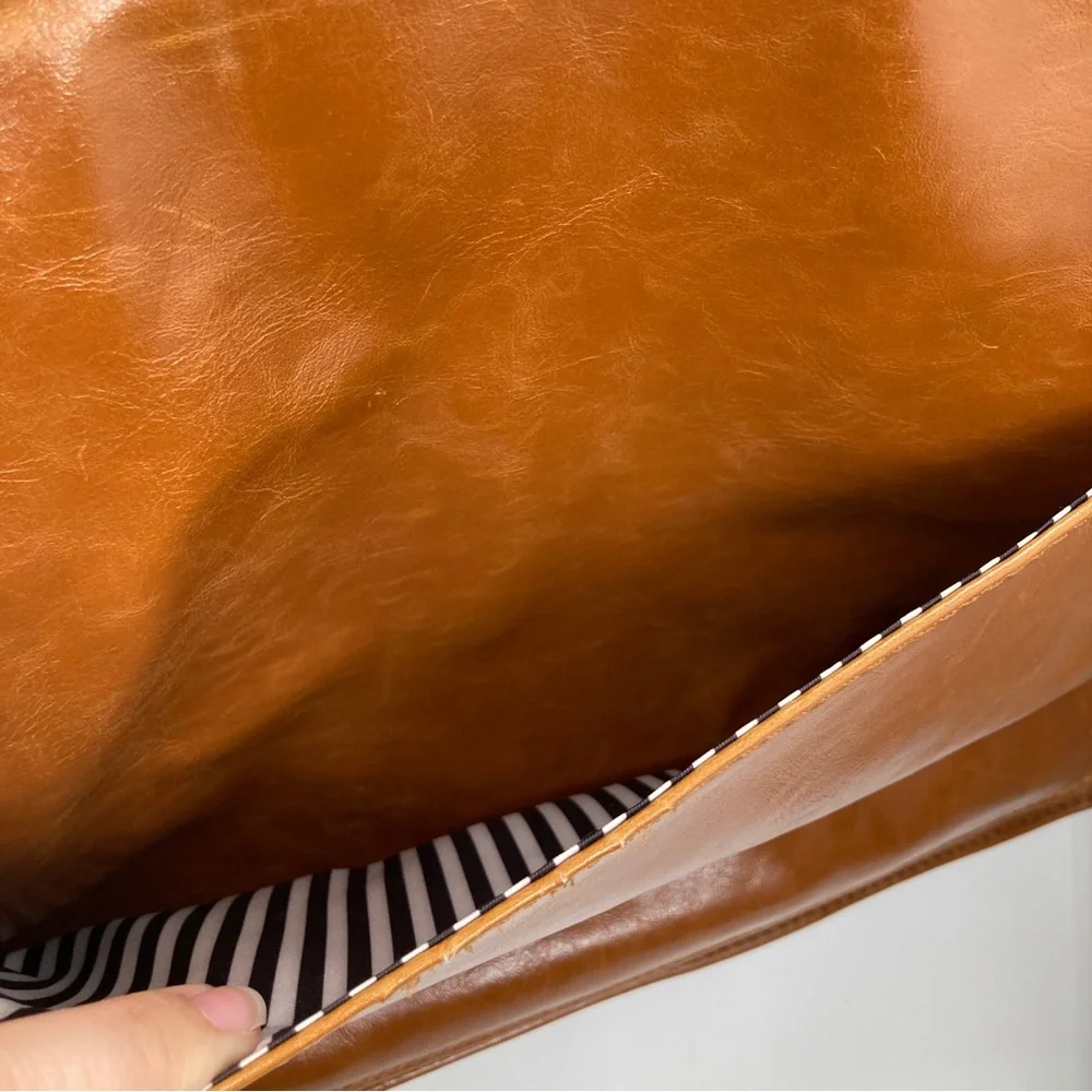 Kelly Moore + A Beautiful Mess Brown Camera Diaper Messenger Bag